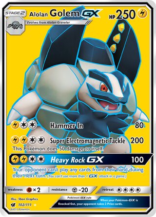 Alolan Golem-GX 102/111 - Crimson Invasion