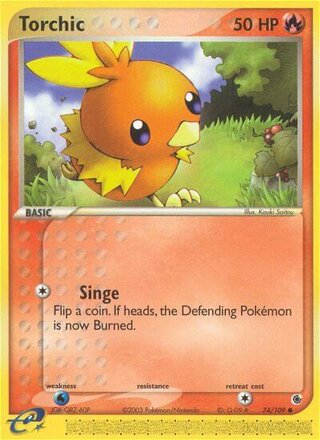 Torchic 74/109 - Ruby & Sapphire - MP - front