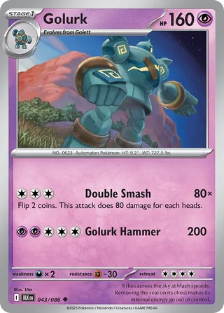 Golurk 043/086 - Black Bolt