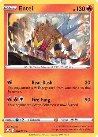 Entei 020/163 - Battle Styles