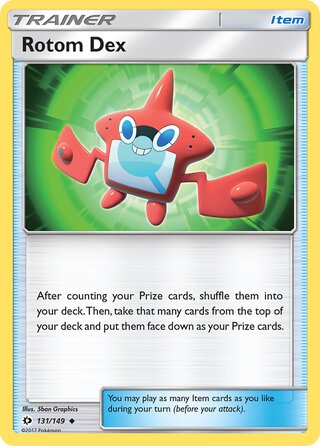 Rotom Dex 131/149 - Sun & Moon Base