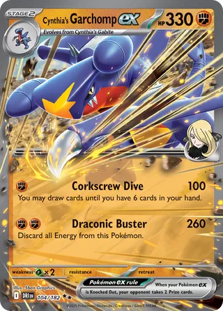Cynthia's Garchomp ex 104/182 - Destined Rivals