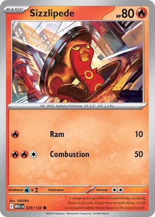 Sizzlipede 029/132 - Mega Evolution Base