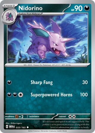 Nidorino 033/165 - Scarlet & Violet 183