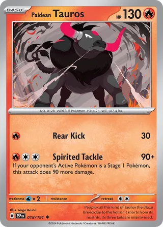 Paldean Tauros 018/191 - Surging Sparks