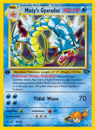 Misty's Gyarados 13/132 - Gym Heroes