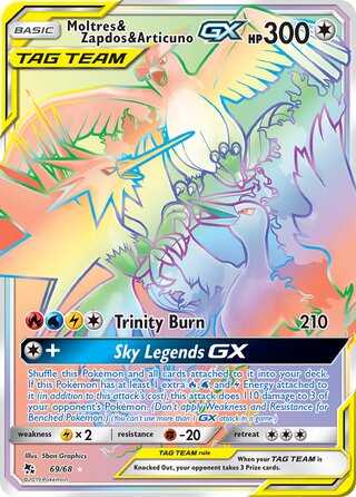 Moltres & Zapdos & Articuno-GX 69/68 - Hidden Fates