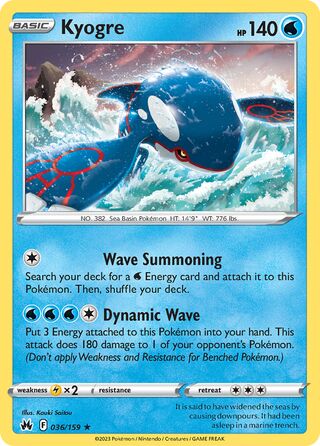 Kyogre 036/159 - Crown Zenith