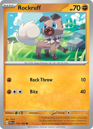 Rockruff 116/193 - Paldea Evolved