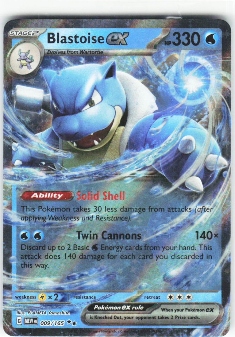 Blastoise ex 009/165 - Scarlet & Violet 151
