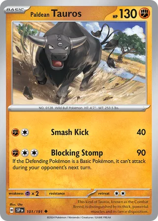 Paldean Tauros 101/191 - Surging Sparks