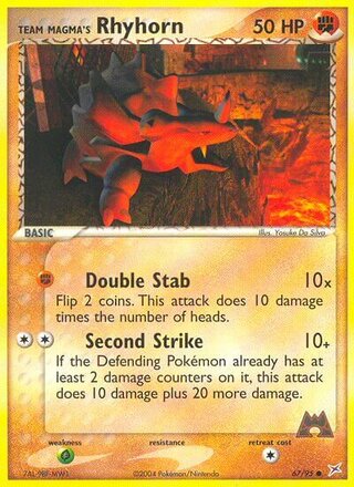 Team Magma's Rhyhorn 67/95 - Team Magma vs Team Aqua