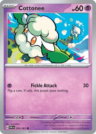Cottonee 034/091 - Paldean Fates