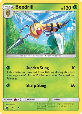Beedrill 3/111 - Crimson Invasion