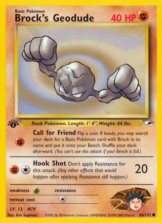 Brock's Geodude 66/132 - Gym Heroes
