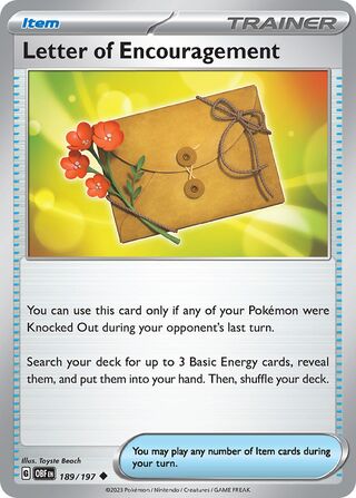Letter of Encouragement 189/197 - Obsidian Flames