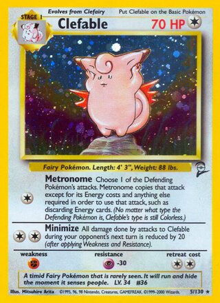Clefable 5/130 - Base Set 2