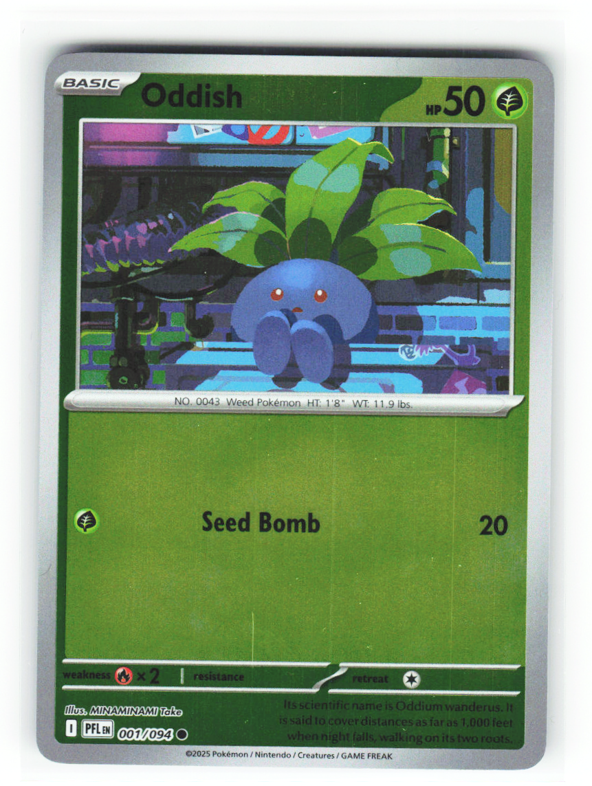 Oddish 001/094 - Phantasmal Flames - NM (ID: 53125425277525) - front