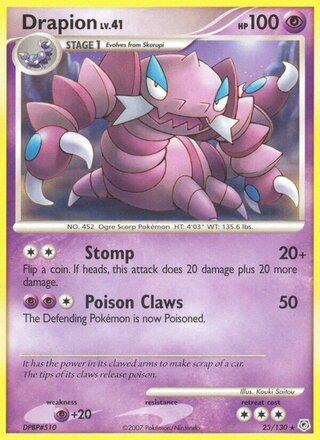 Drapion 23/130 - Diamond & Pearl Base