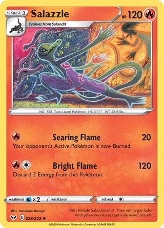 Salazzle 028/202 - Sword & Shield Base