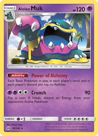 Alolan Muk 58/149 - Sun & Moon Base