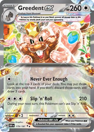 Greedent ex 179/197 - Obsidian Flames