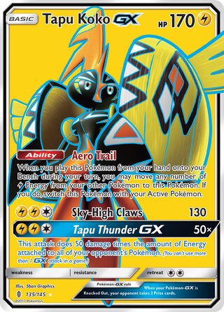 Tapu Koko-GX 135/145 - Guardians Rising