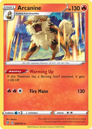 Arcanine 028/192 - Rebel Clash