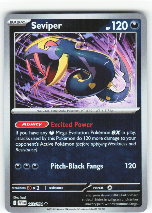 Seviper 062/094 - Phantasmal Flames - NM (ID: 53134931028285) - front