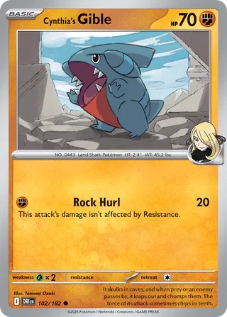 Cynthia's Gible 102/182 - Destined Rivals