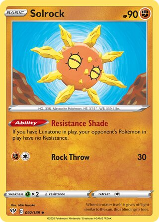 Solrock 092/189 - Darkness Ablaze