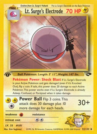 Lt. Surge's Electrode 52/132 - Gym Challenge