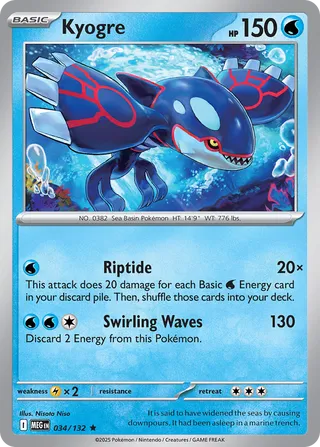 Kyogre 034/132 - Mega Evolution Base