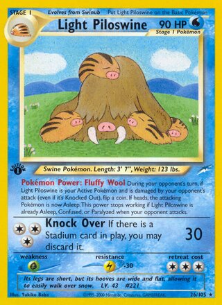 Light Piloswine 26/105 - Neo Destiny