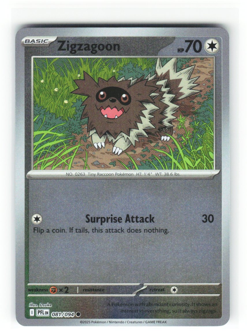 Zigzagoon 081/094 - Phantasmal Flames - NM (ID: 53134932431569) - front