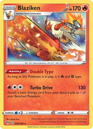 Blaziken 024/189 - Darkness Ablaze