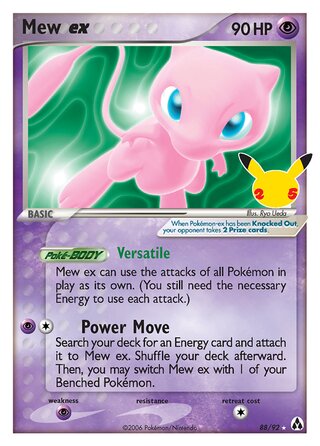 Mew ex 88/92 - Celebrations