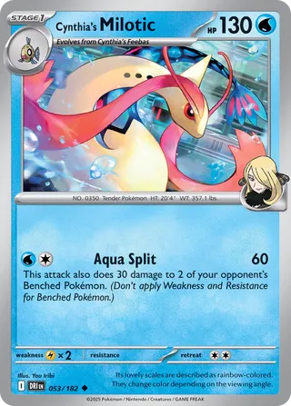 Cynthia's Milotic 053/182 - Destined Rivals