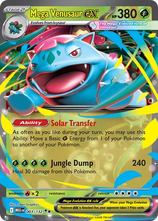 Mega Venusaur ex 003/132 - Mega Evolution Base