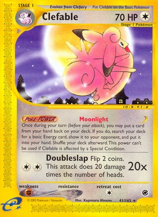 Clefable 41/165 - Expedition Base Set
