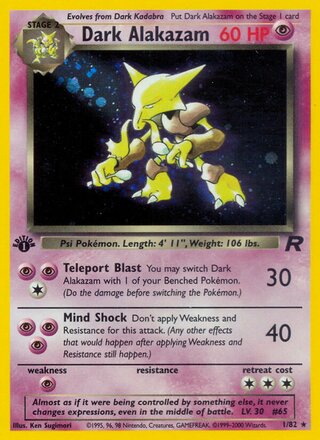 Dark Alakazam 1/82 - Team Rocket