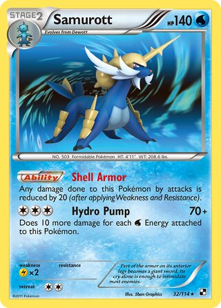 Samurott 32/114 - Bllack & White Base
