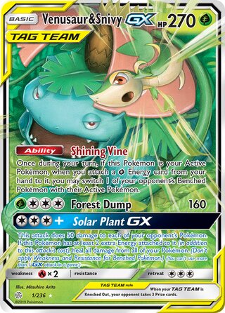 Venusaur & Snivy-GX 1/236 - Cosmic Eclipse