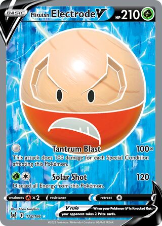 Hisuian Electrode V 172/196 - Lost Origin