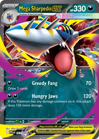 Mega Sharpedo ex 061/094 - Phantasmal Flames