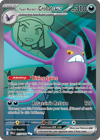 Team Rocket's Crobat ex 217/182 - Destined Rivals