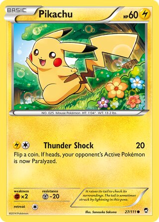Pikachu 27/111 - Furious Fists