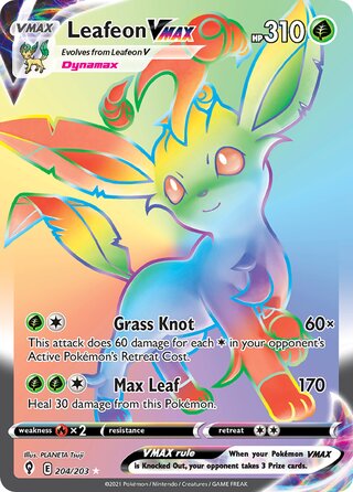 Leafeon VMAX 204/203 - Evolving Skies
