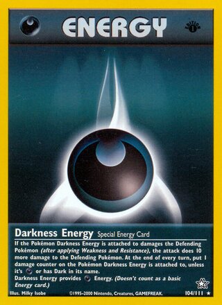 Darkness Energy 104/111 - Neo Genesis