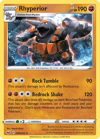 Rhyperior 099/202 - Sword & Shield Base